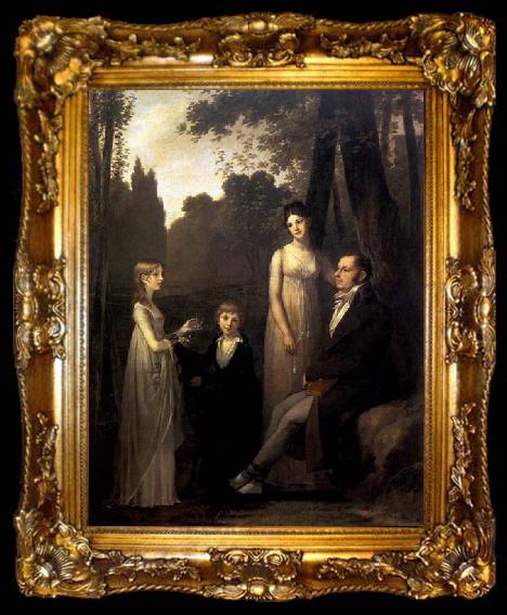 framed  Pierre-Paul Prud hon Rutger Jan Schimmelpenninck with his Wife and Children, ta009-2